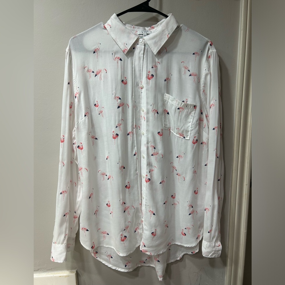 crown & Ivy Long Sleeve shirt , Size L